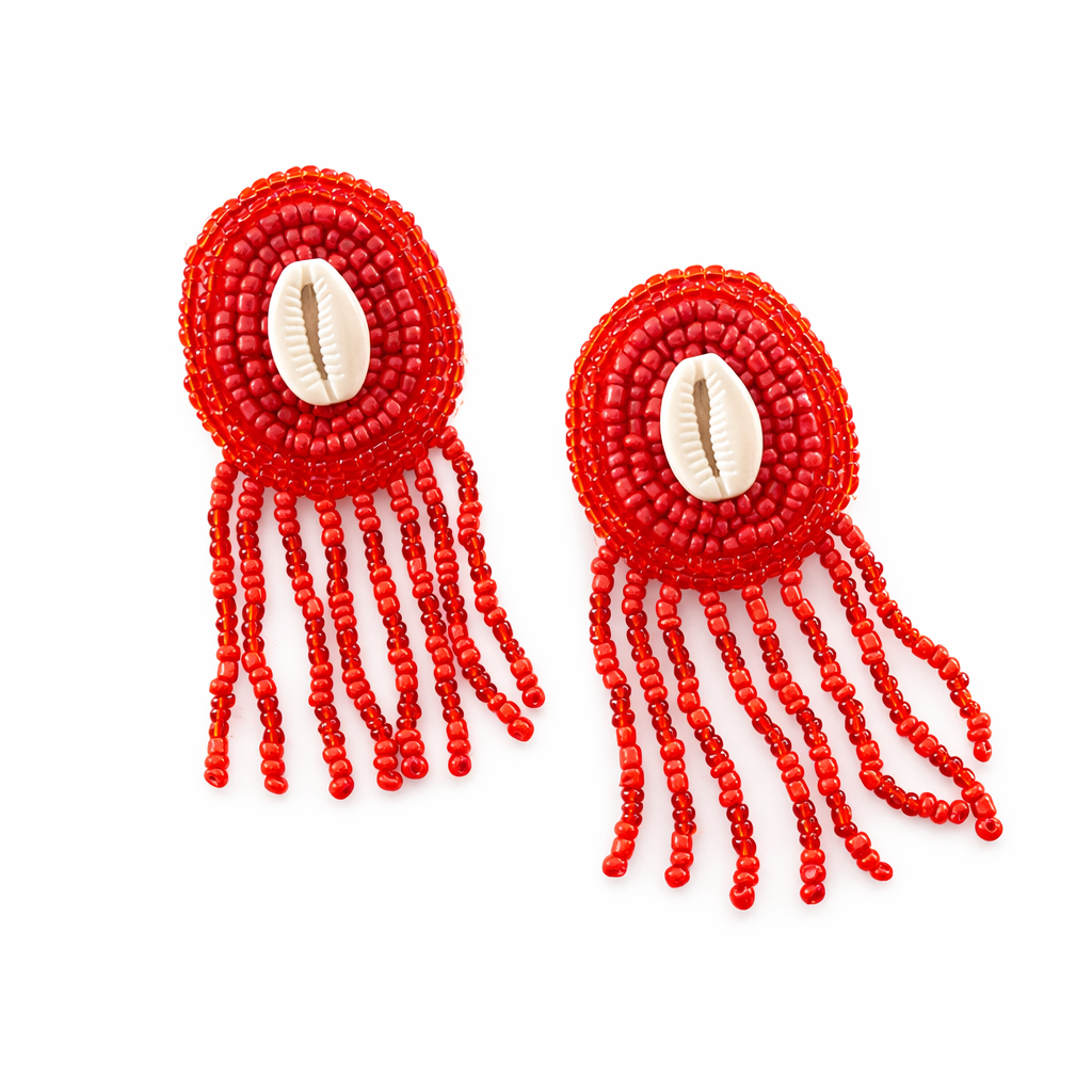 Luna Coral Earrings