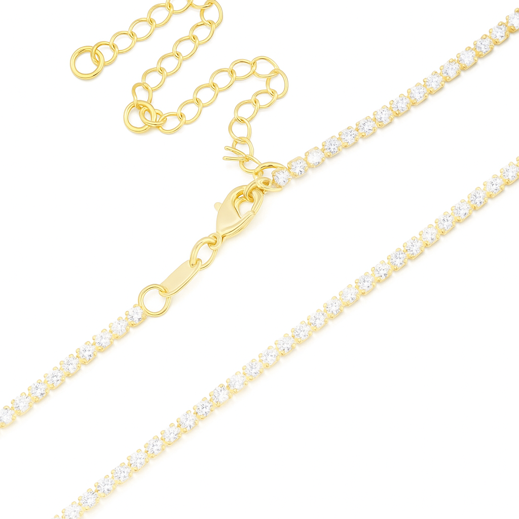 Sarah- Tennis Choker with Zirconia Stone