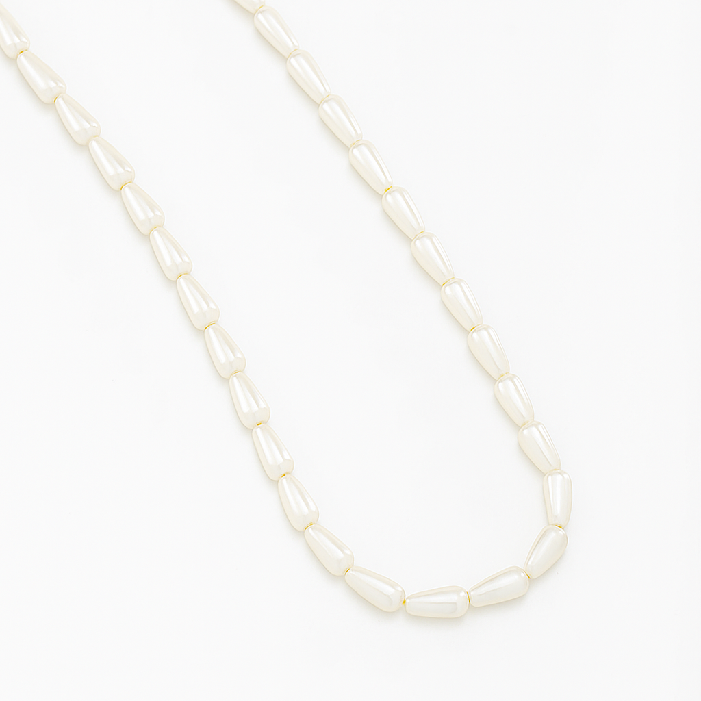 Drop-Shaped Pearls Choker Necklace