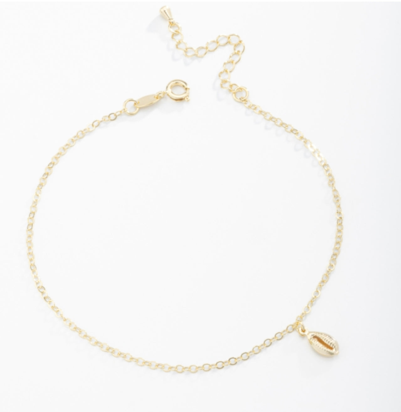 Gold Cowrie Anklet