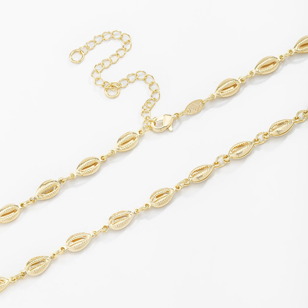 Golden Cowrie Choker Necklace