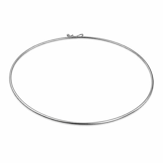Minimalist Rigid Silver Choker