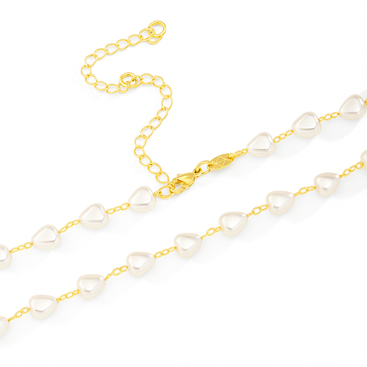 Naty- Heart Pearl Choker Necklace