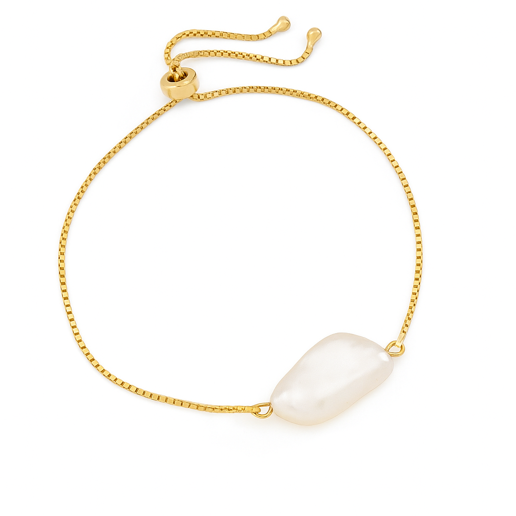 Baroque Pearl Slider Bracelet