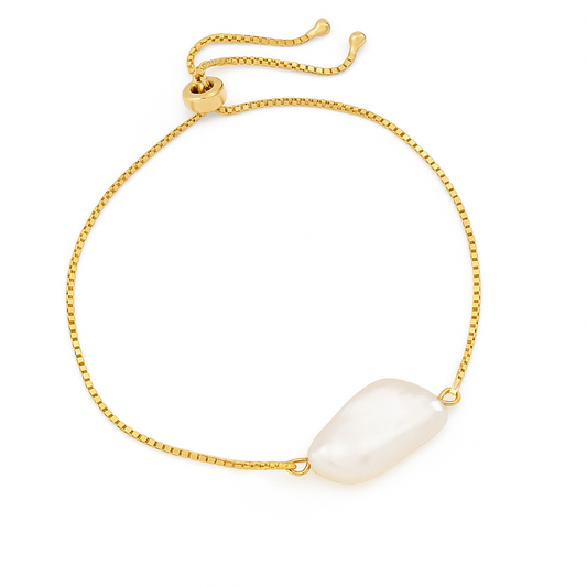 Baroque Pearl Slider Bracelet