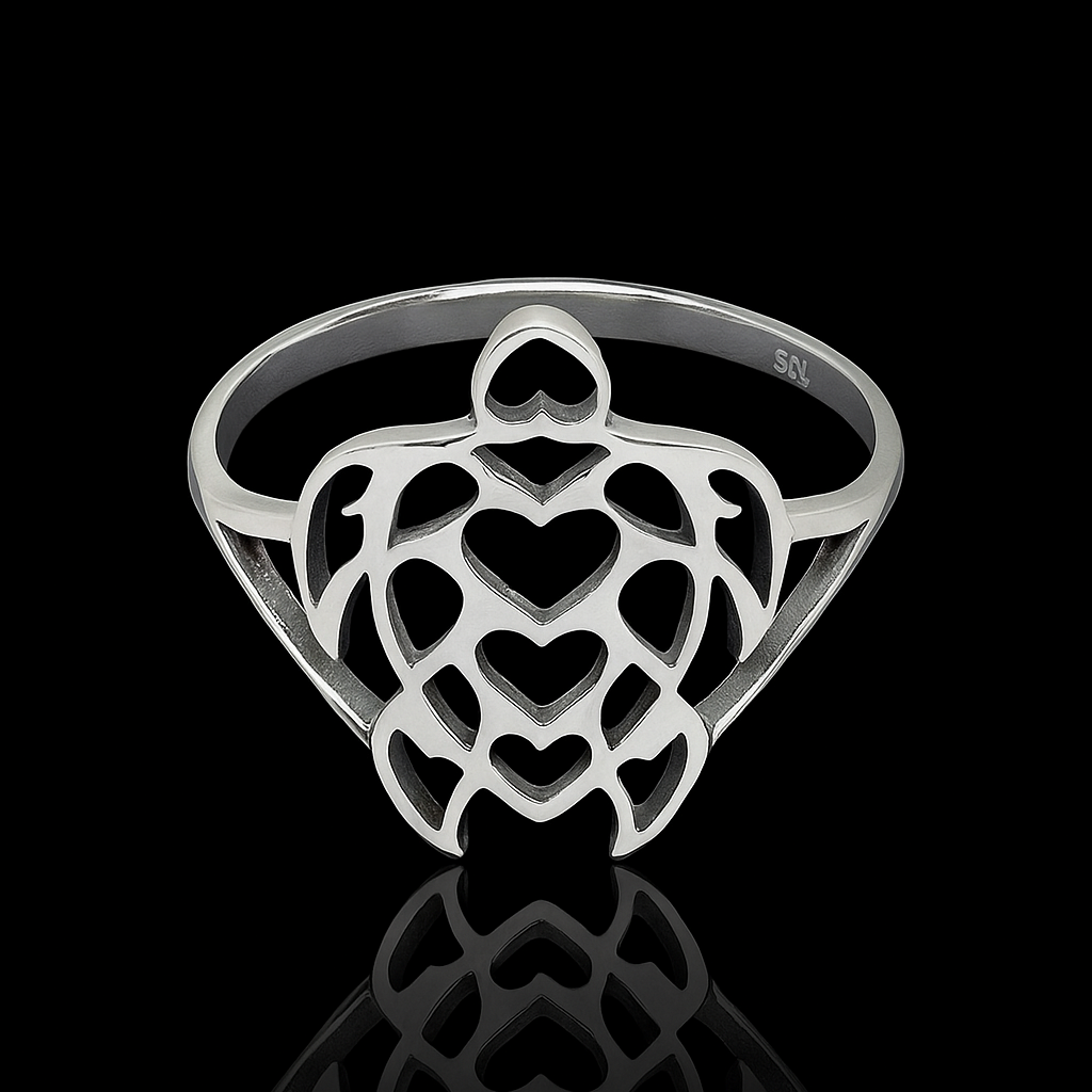 Silver Turtle Ring