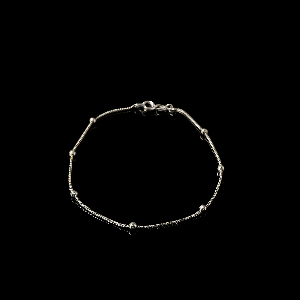 EARRINGS + BRACELET SET /BEADS 925 STERLING SILVER