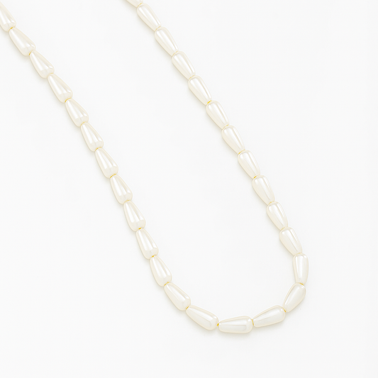 Drop-Shaped Pearls Choker Necklace
