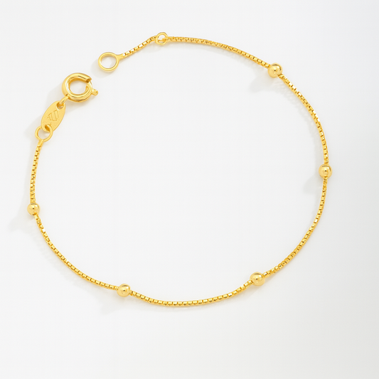 Lara- Gold Bracelet with Tiny Beads