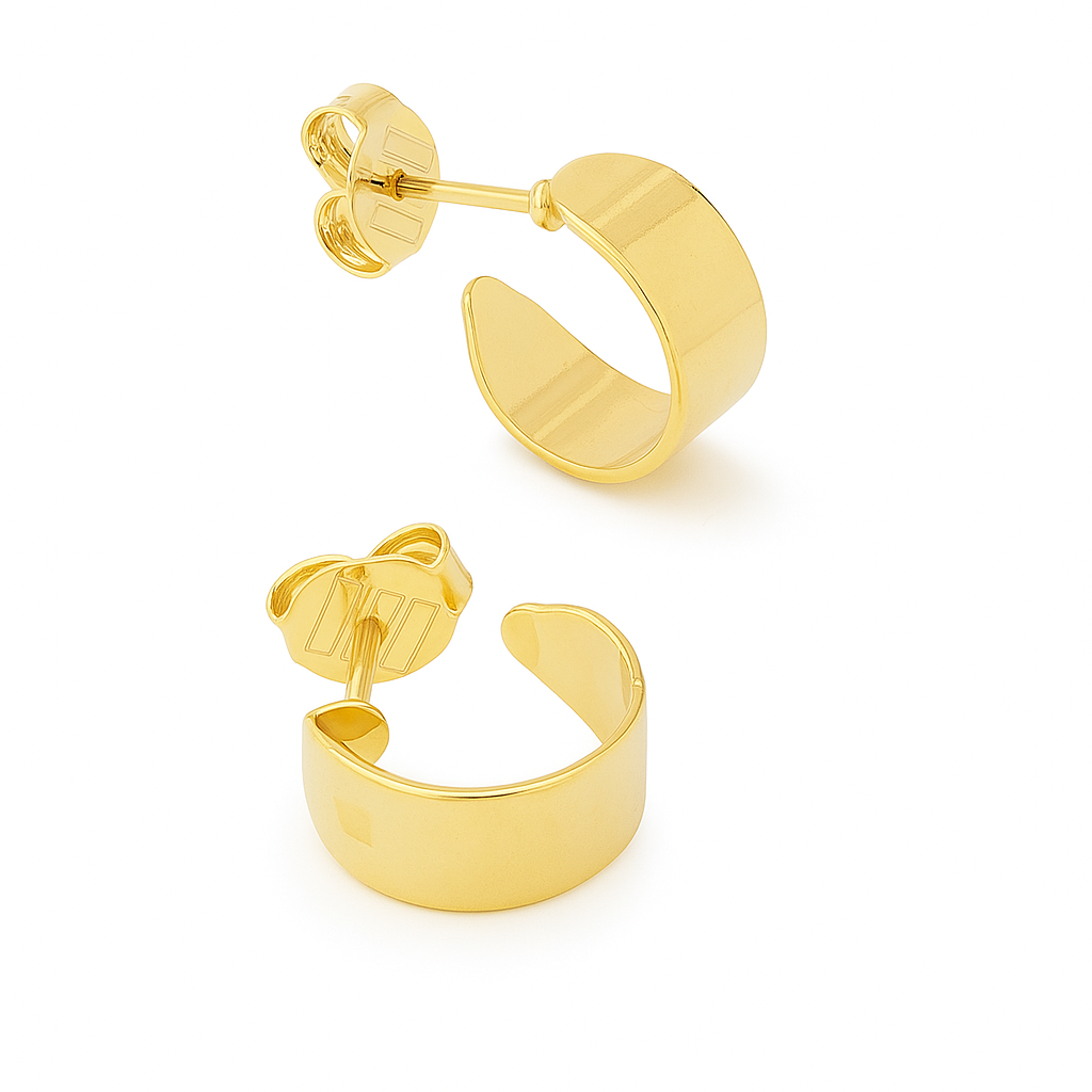 Flat Half-Hoop Earrings