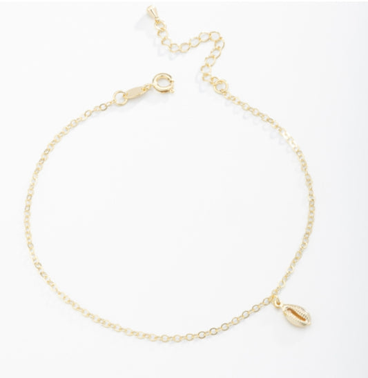 Gold Cowrie Anklet
