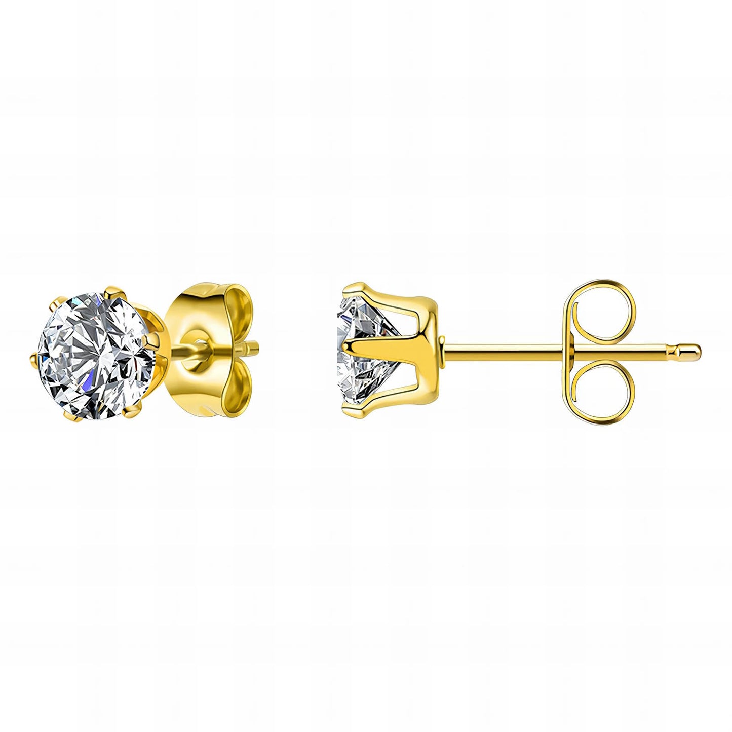 Gold Zircon Studs