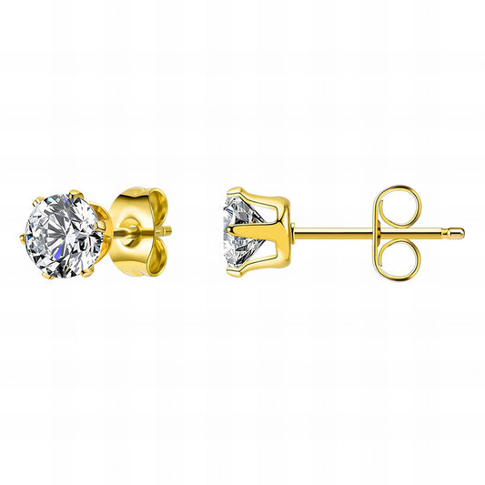 Gold Zircon Studs