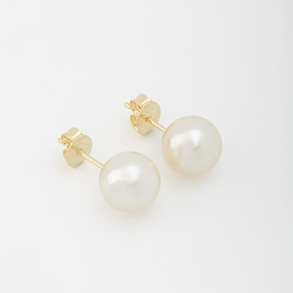 Classic Gold Pearl Earrings
