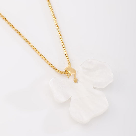 Isis- Iridescent Resin Flower Pendant